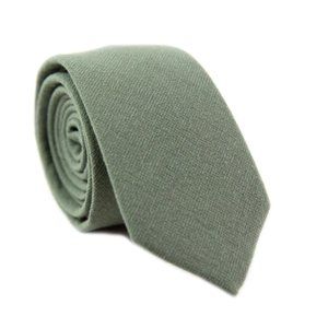DAZI Linen & Cotten Sage Green Neck Tie